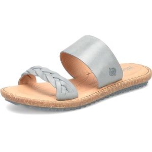 BORN Womens Leather Braided Slide Sandals